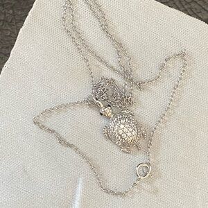 Sterling Silver Turtle Pendant Necklace